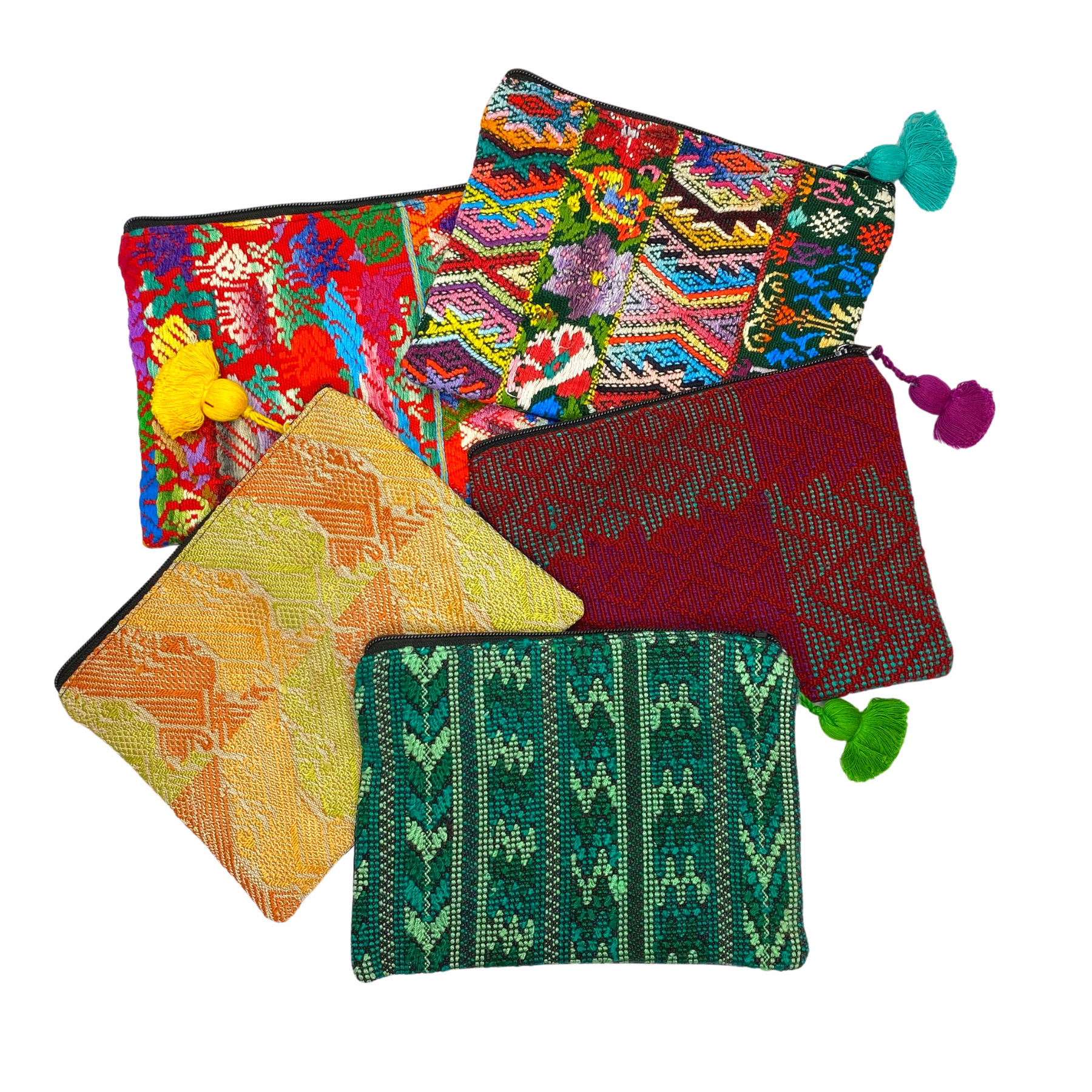 Maya Up - cycled Huipil Cosmetic One - of - a - Kind Bag - Guatemala Bags La Vie Bien Maya Up - cycled Huipil Cosmetic One - of - a - Kind Bag - Guatemala