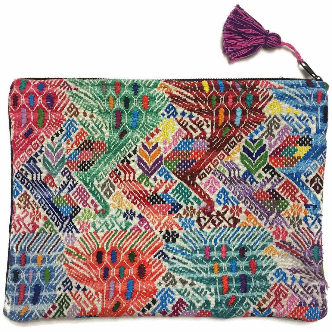 Maya Up - cycled Huipil Cosmetic One - of - a - Kind Bag - Guatemala Bags La Vie Bien Maya Up - cycled Huipil Cosmetic One - of - a - Kind Bag - Guatemala