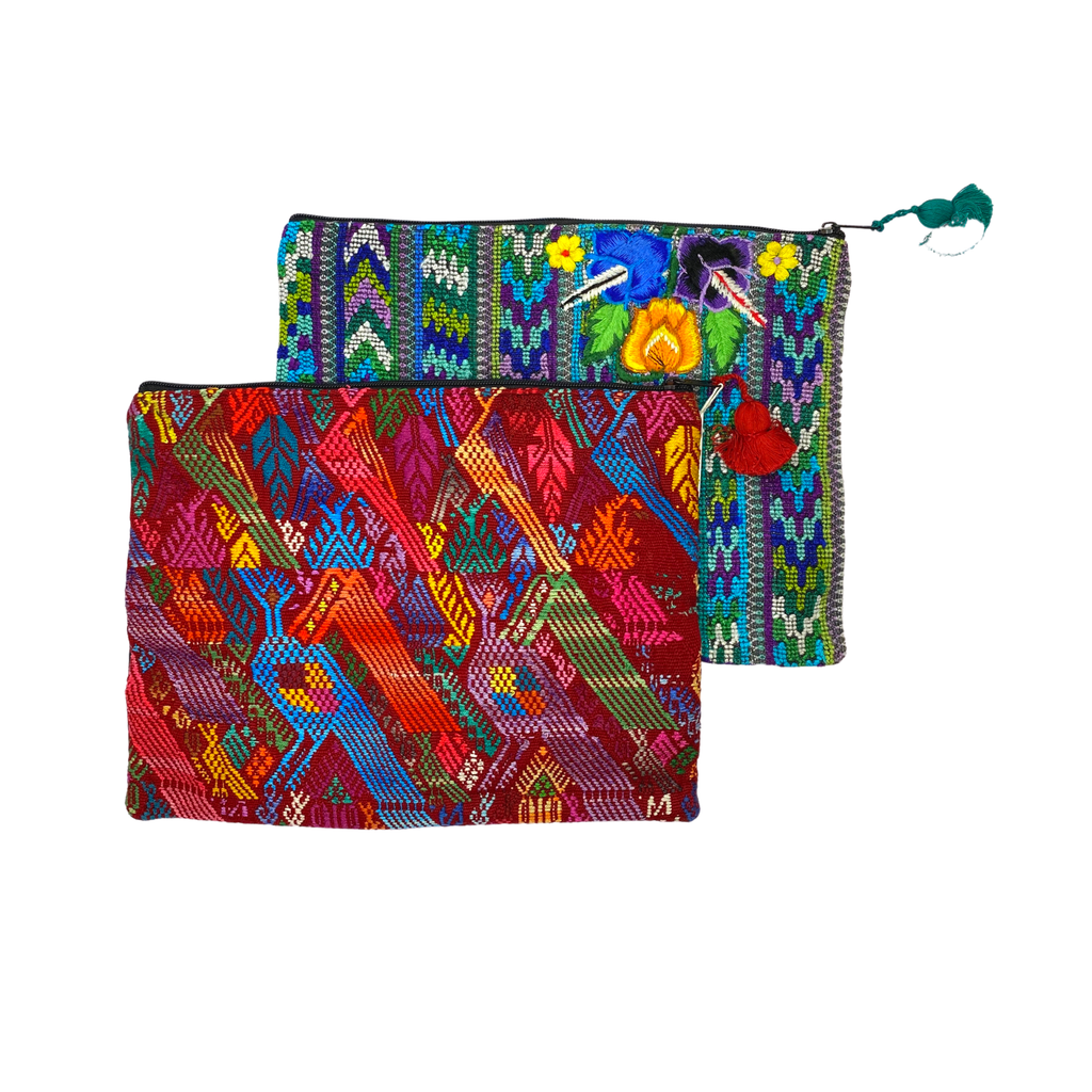 Maya Up - cycled Huipil Cosmetic One - of - a - Kind Bag - Guatemala Bags La Vie Bien Maya Up - cycled Huipil Cosmetic One - of - a - Kind Bag - Guatemala