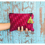 Maya Up - cycled Huipil Cosmetic One - of - a - Kind Bag - Guatemala Bags La Vie Bien Maya Up - cycled Huipil Cosmetic One - of - a - Kind Bag - Guatemala