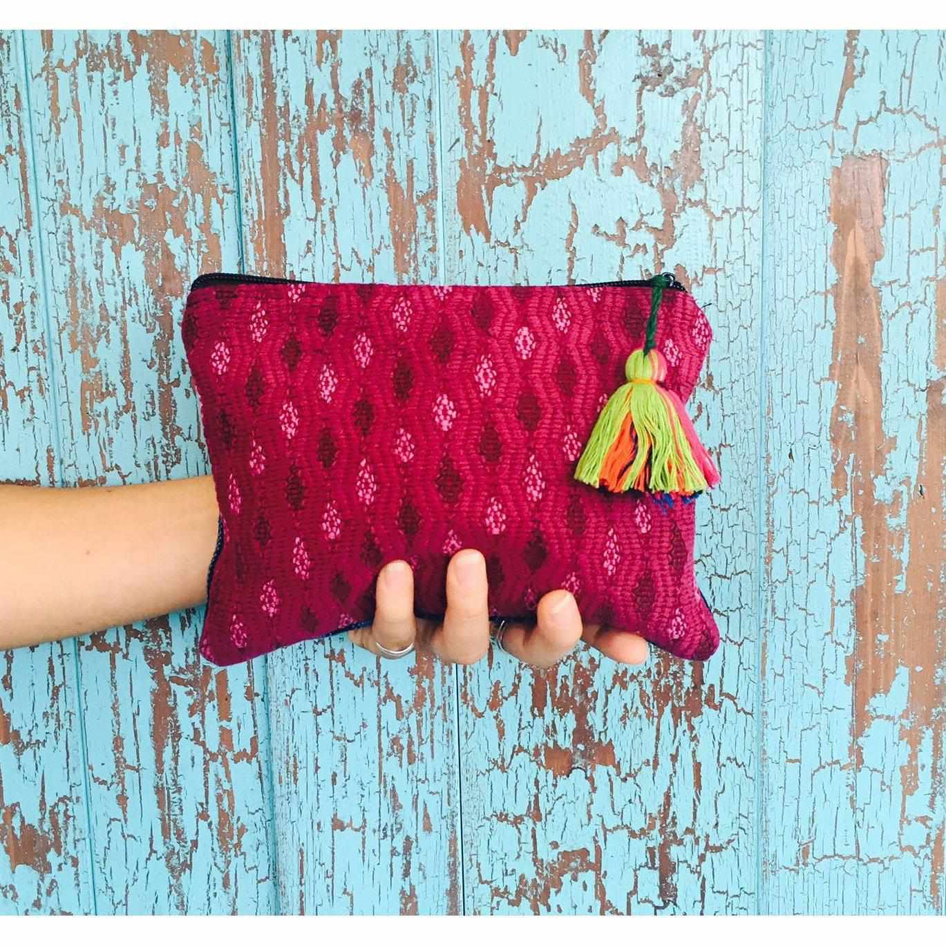 Maya Up - cycled Huipil Cosmetic One - of - a - Kind Bag - Guatemala Bags La Vie Bien Maya Up - cycled Huipil Cosmetic One - of - a - Kind Bag - Guatemala