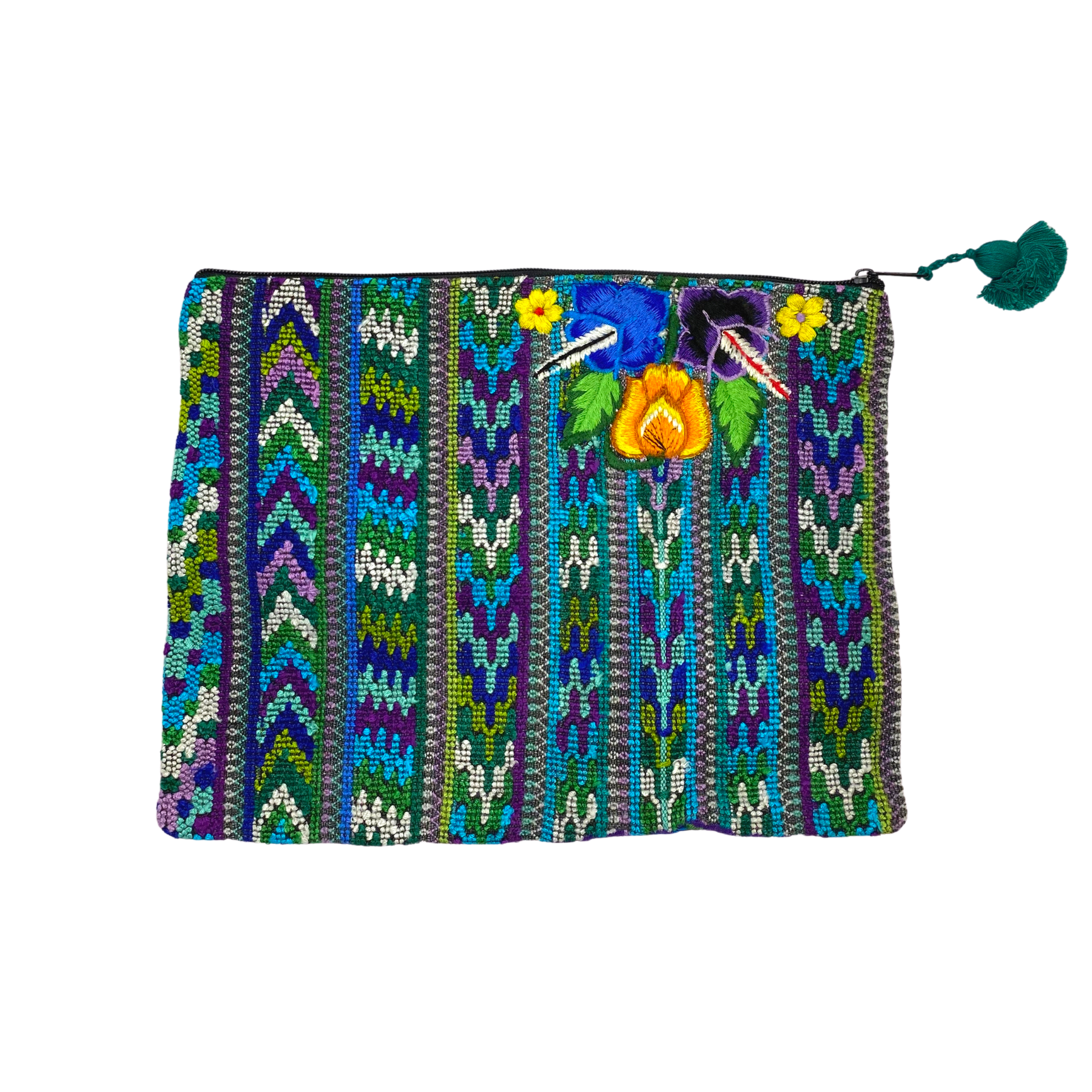 Maya Up - cycled Huipil Cosmetic One - of - a - Kind Bag - Guatemala Bags La Vie Bien Maya Up - cycled Huipil Cosmetic One - of - a - Kind Bag - Guatemala