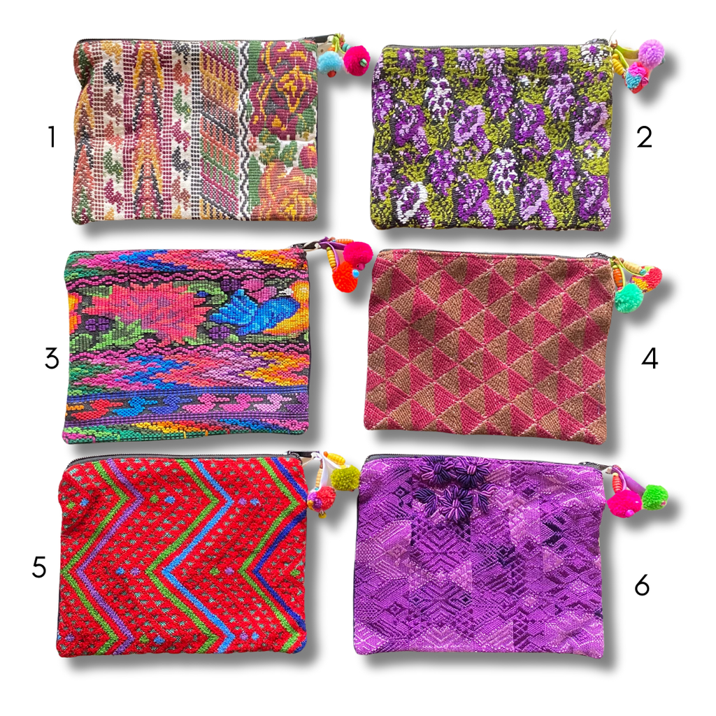 Maya Up - cycled Huipil Cosmetic One - of - a - Kind Bag - (Large) Guatemala Bags La Vie Bien Maya Up - cycled Huipil Cosmetic One - of - a - Kind Bag - (Large) Guatemala