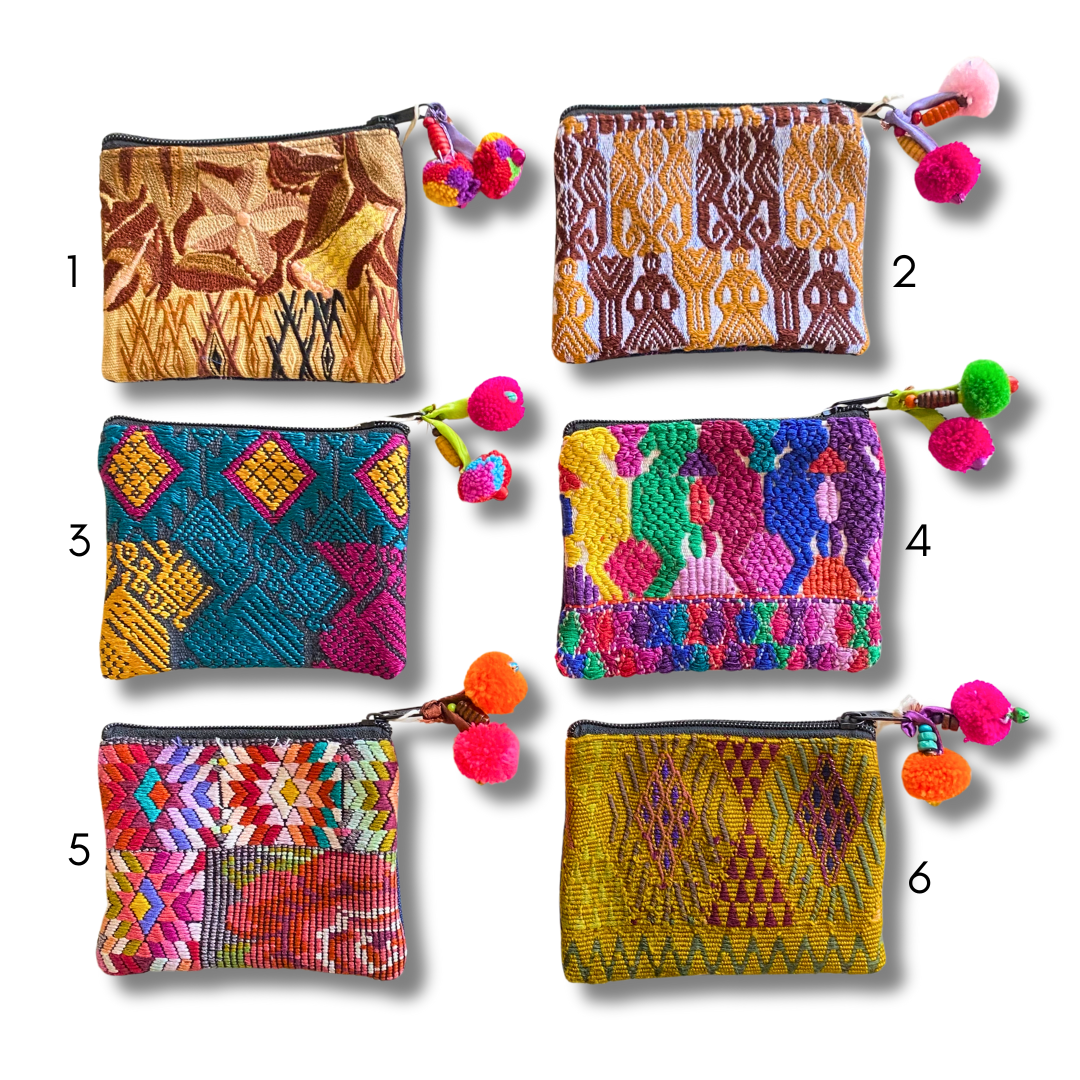 Maya Up - cycled Huipil Cosmetic One - of - a - Kind Bag (Small) - Guatemala Bags La Vie Bien Maya Up - cycled Huipil Cosmetic One - of - a - Kind Bag (Small) - Guatemala