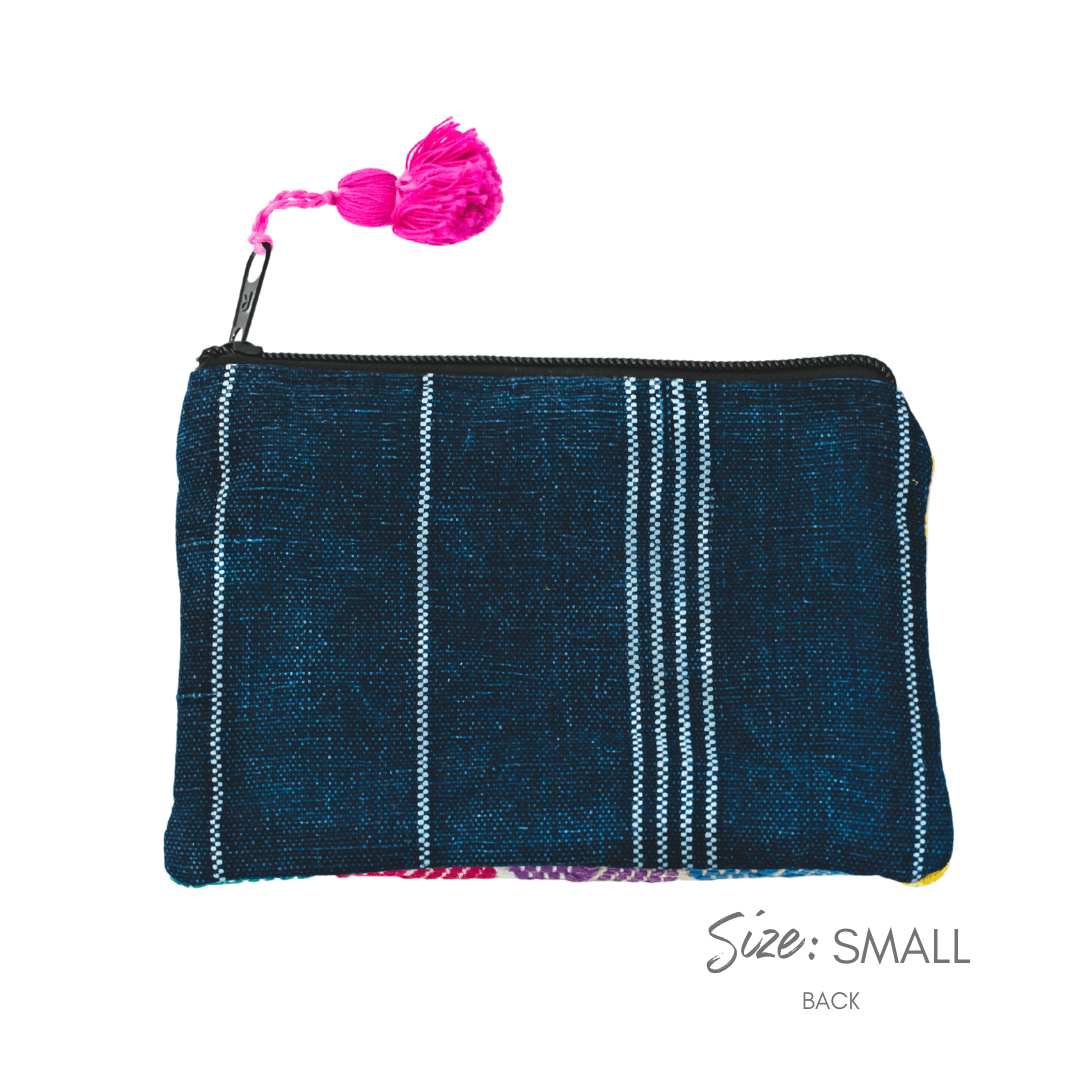 Maya Up - cycled Huipil Cosmetic One - of - a - Kind Bag (Small) - Guatemala Bags La Vie Bien Maya Up - cycled Huipil Cosmetic One - of - a - Kind Bag (Small) - Guatemala