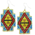 Mayan Pyramid Beaded Earrings Earrings - Fashion La Vie Bien Mayan Pyramid Beaded Earrings