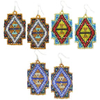Mayan Pyramid Beaded Earrings Earrings - Fashion La Vie Bien Mayan Pyramid Beaded Earrings