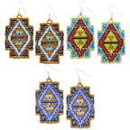 Mayan Pyramid Beaded Earrings Earrings - Fashion La Vie Bien Mayan Pyramid Beaded Earrings