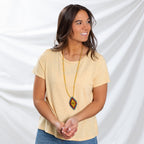Mayan Pyramid Beaded Pendant Necklace Necklaces - Fashion La Vie Bien Mayan Pyramid Beaded Pendant Necklace