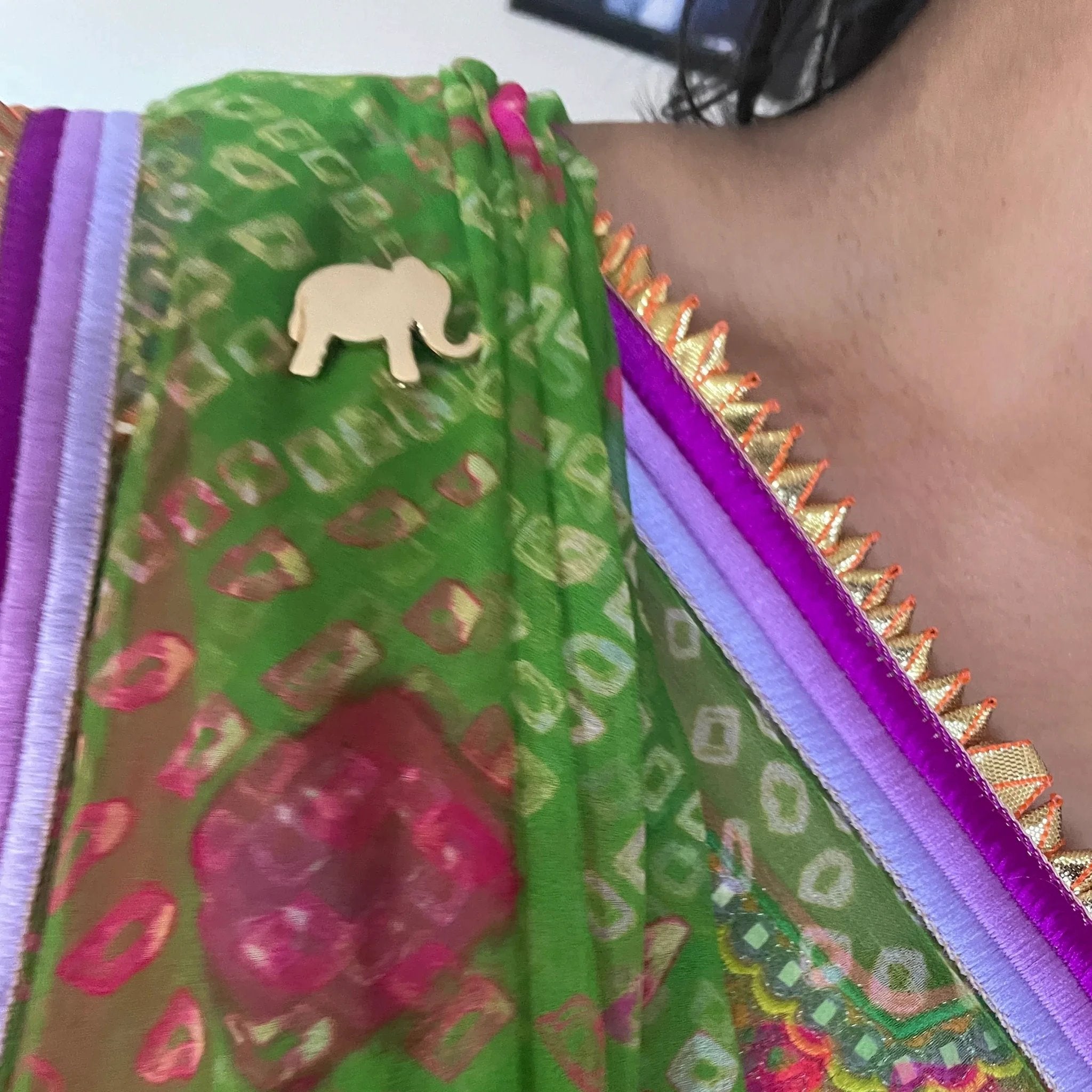 Elephant Safety Pin by Modern Desi
