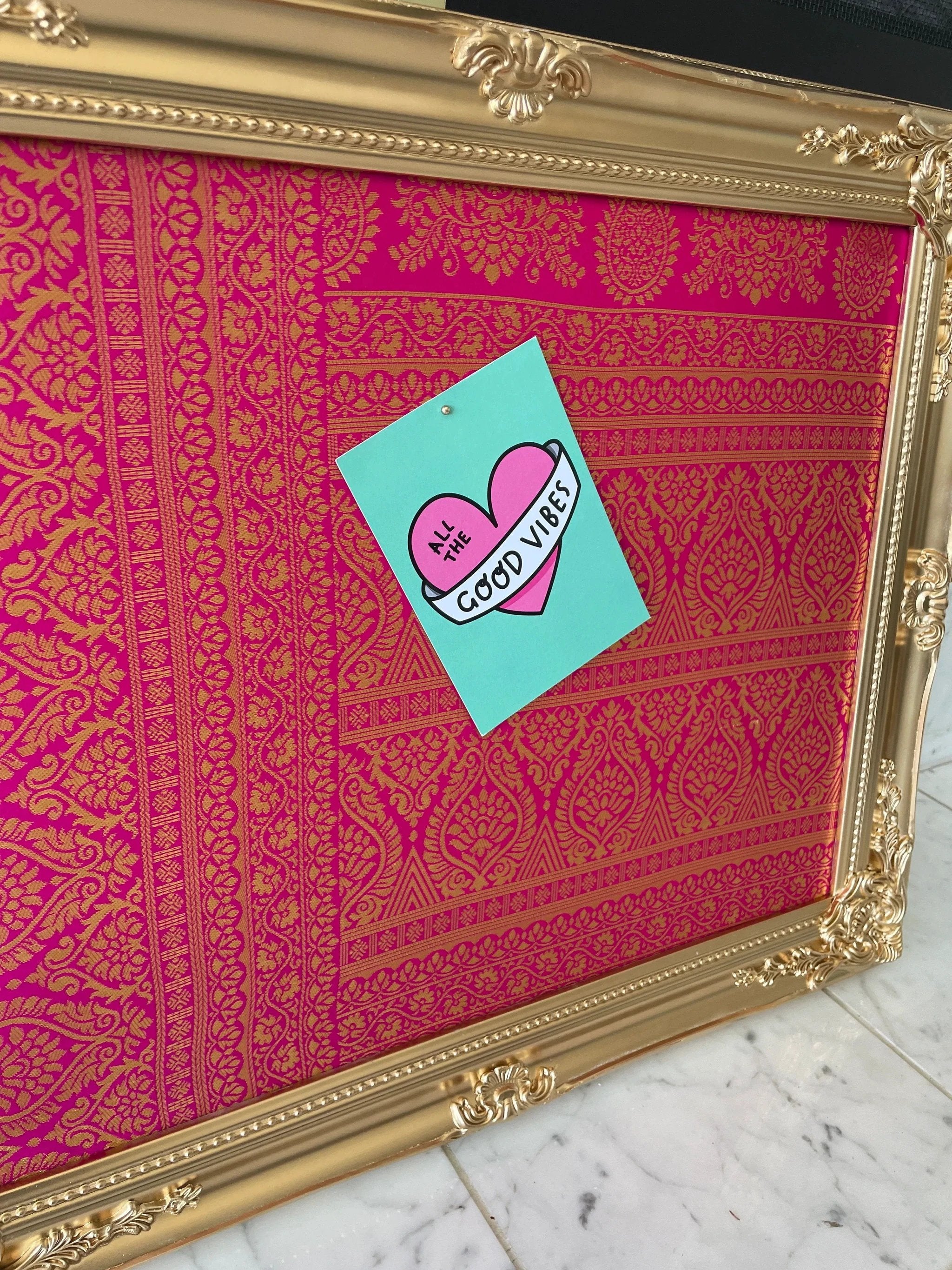 Saree Cork Board by Modern Desi