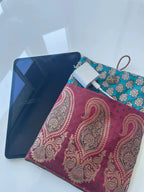 Teal Device Saree Sleeve by Modern Desi
