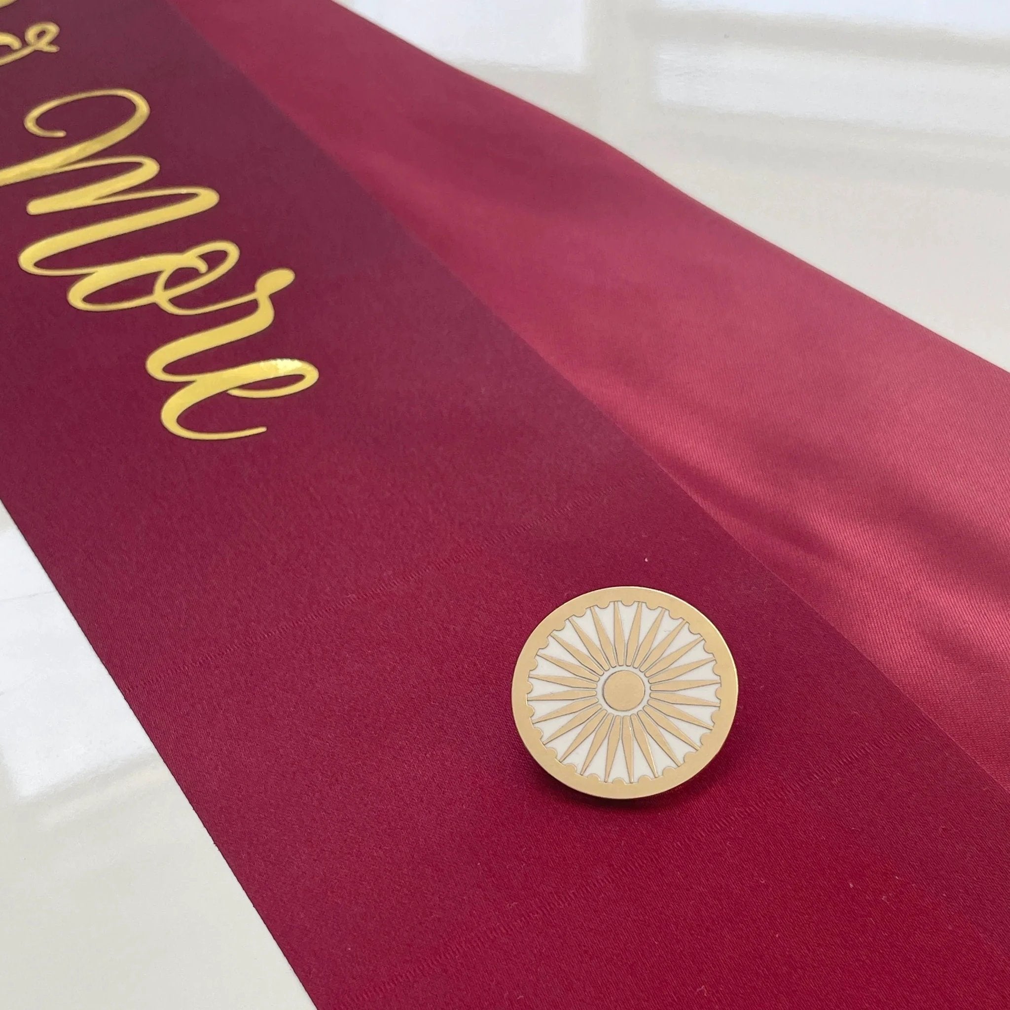 Indian Flag Chakra Safety Pin by Modern Desi