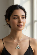 McKenna Celtic Trinity Knot Heart Necklace in Sterling Silver Pendant La Vie Bien McKenna Celtic Trinity Knot Heart Necklace in Sterling Silver