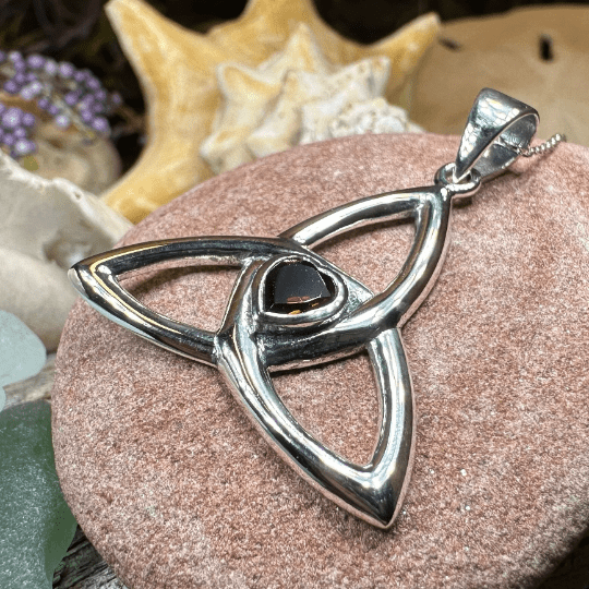 McKenna Celtic Trinity Knot Heart Necklace in Sterling Silver Pendant La Vie Bien McKenna Celtic Trinity Knot Heart Necklace in Sterling Silver