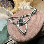 McKenna Celtic Trinity Knot Heart Necklace in Sterling Silver Pendant La Vie Bien McKenna Celtic Trinity Knot Heart Necklace in Sterling Silver