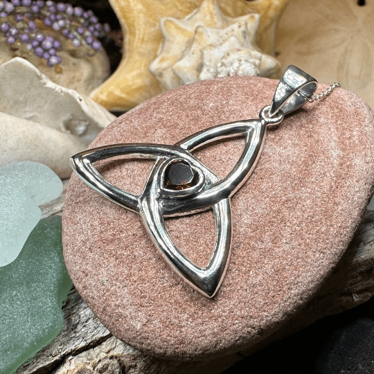 McKenna Celtic Trinity Knot Heart Necklace in Sterling Silver Pendant La Vie Bien McKenna Celtic Trinity Knot Heart Necklace in Sterling Silver