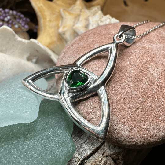 McKenna Celtic Trinity Knot Heart Necklace in Sterling Silver Pendant La Vie Bien McKenna Celtic Trinity Knot Heart Necklace in Sterling Silver