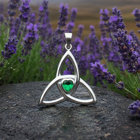 McKenna Celtic Trinity Knot Heart Necklace in Sterling Silver Pendant La Vie Bien McKenna Celtic Trinity Knot Heart Necklace in Sterling Silver