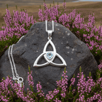 McKenna Celtic Trinity Knot Heart Necklace in Sterling Silver Pendant La Vie Bien McKenna Celtic Trinity Knot Heart Necklace in Sterling Silver