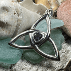 McKenna Celtic Trinity Knot Heart Necklace in Sterling Silver Pendant La Vie Bien McKenna Celtic Trinity Knot Heart Necklace in Sterling Silver