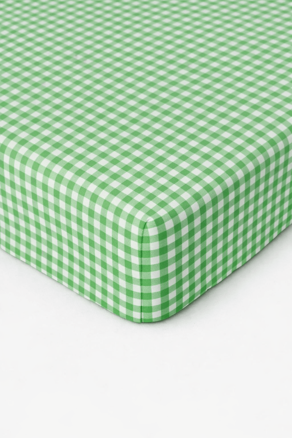 Meadow Green Gingham Crib Sheet La Vie Bien Meadow Green Gingham Crib Sheet
