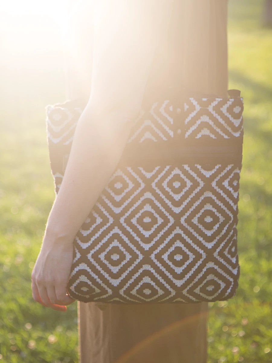 Meander Cotton Purse by Fair Anita
