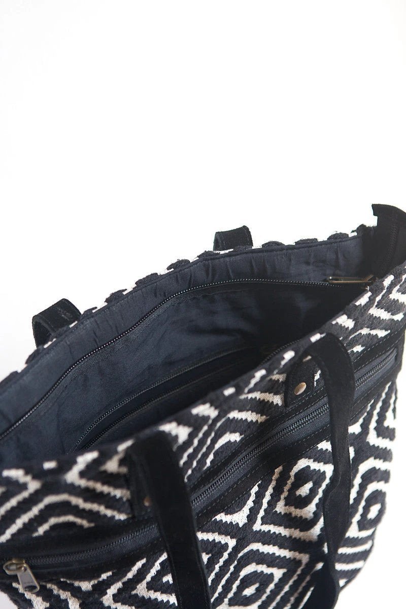 Meander Cotton Purse by Fair Anita
