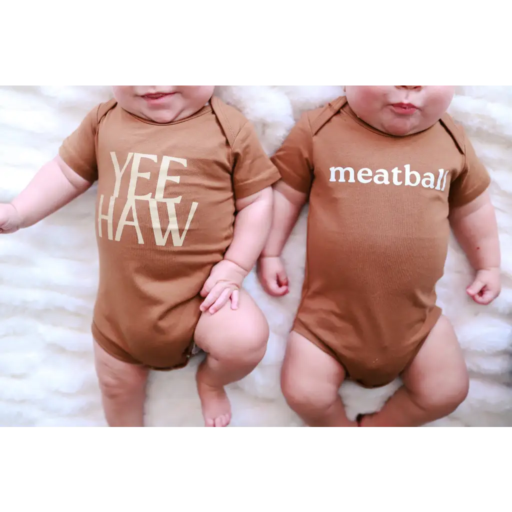 Meatball Organic Cotton Baby Onesie