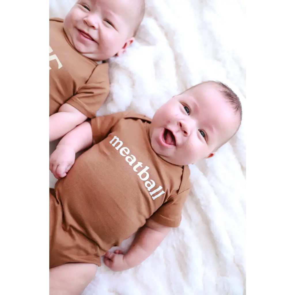 Meatball Organic Cotton Baby Onesie