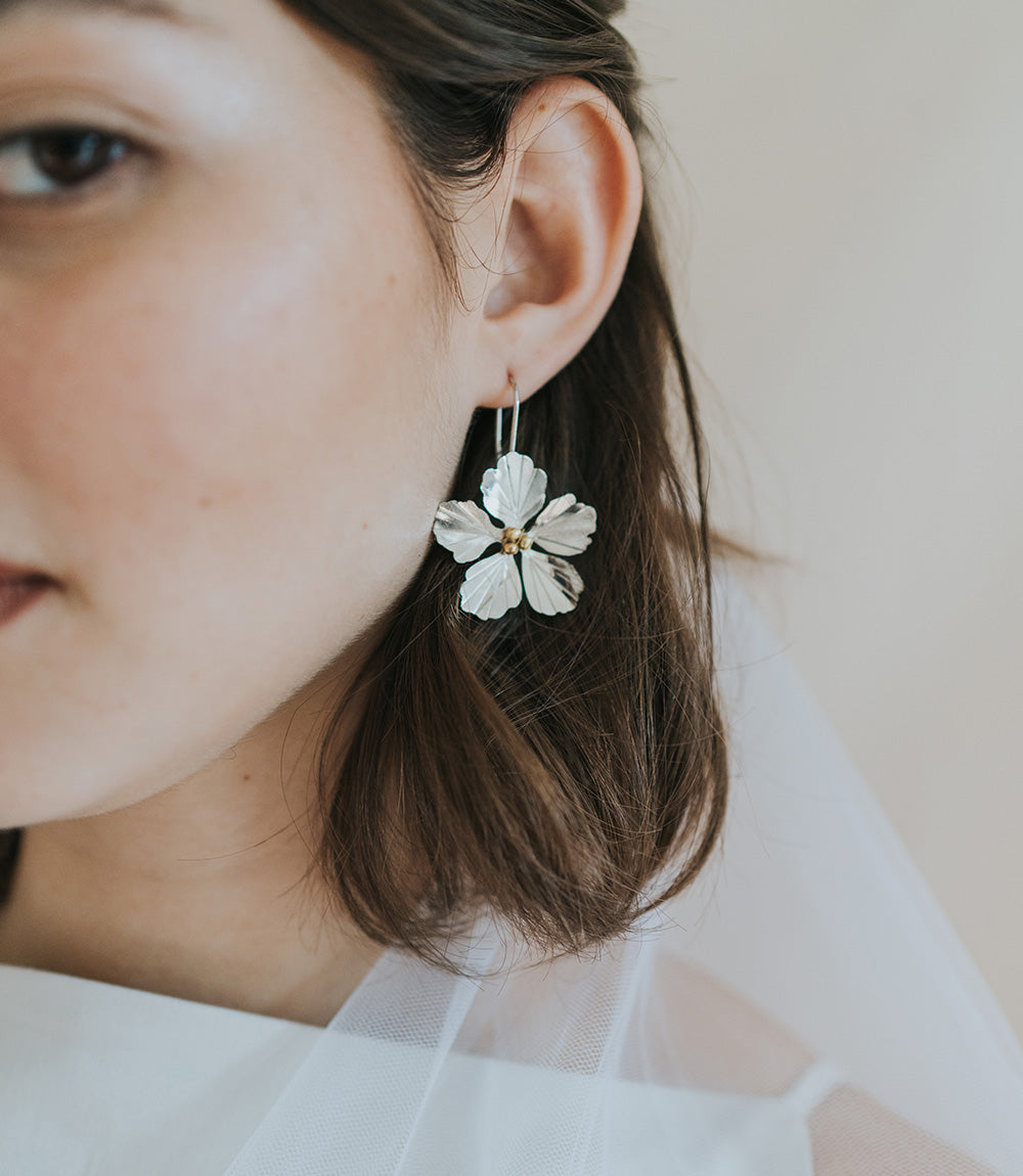 Sayuri Flower Drop Earrings