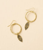 Ruchi Moon Charm Hoop Earrings