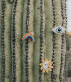 Larissa Plush Evil Eye Felt Ornament - Hand Embroidered