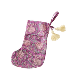 Cotton Mini Holiday Stocking - Assorted Hand Block Print