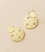 Sitara Starry Double Circle Dangle Earrings