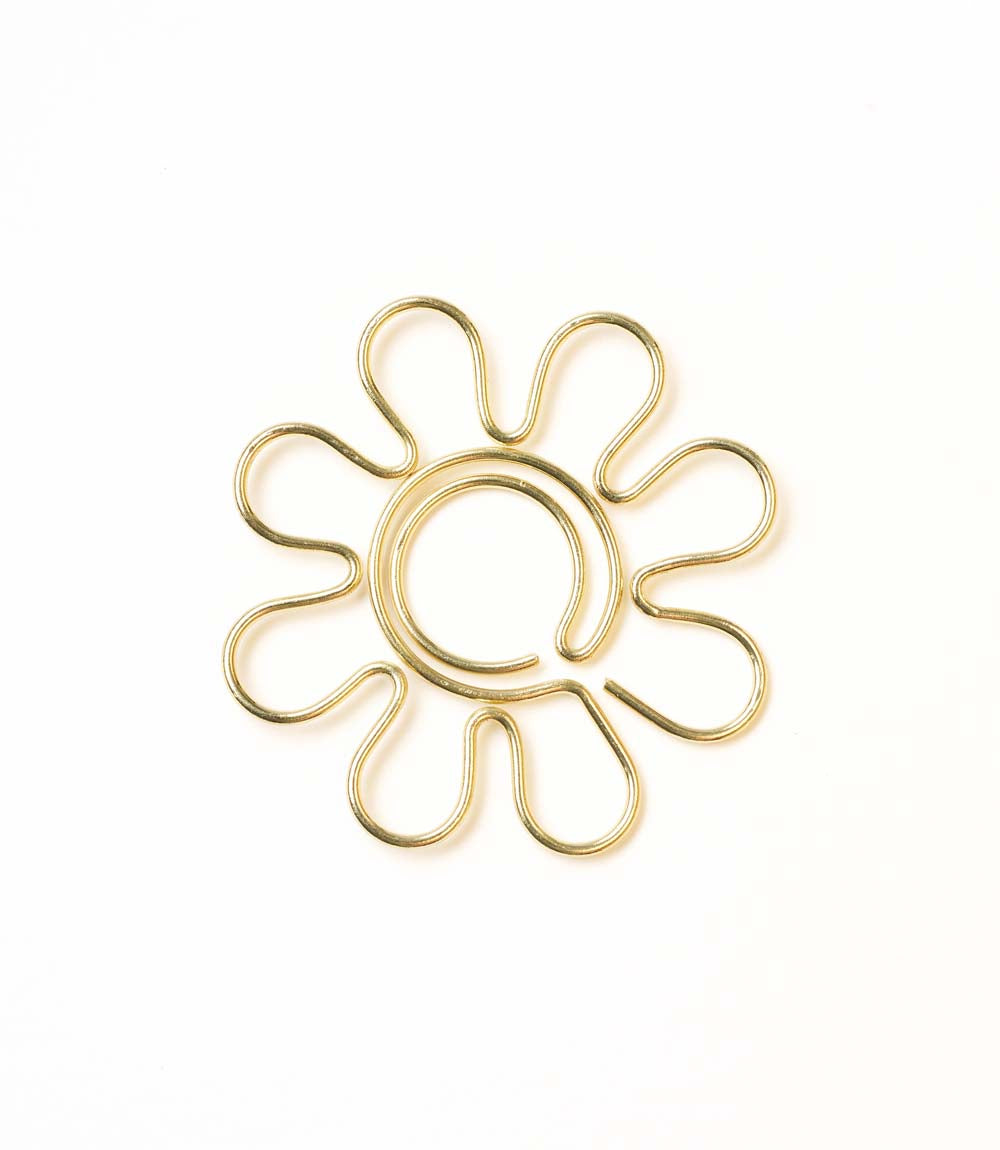 Kitaab Daisy Flower Wire Bookmark - Gold