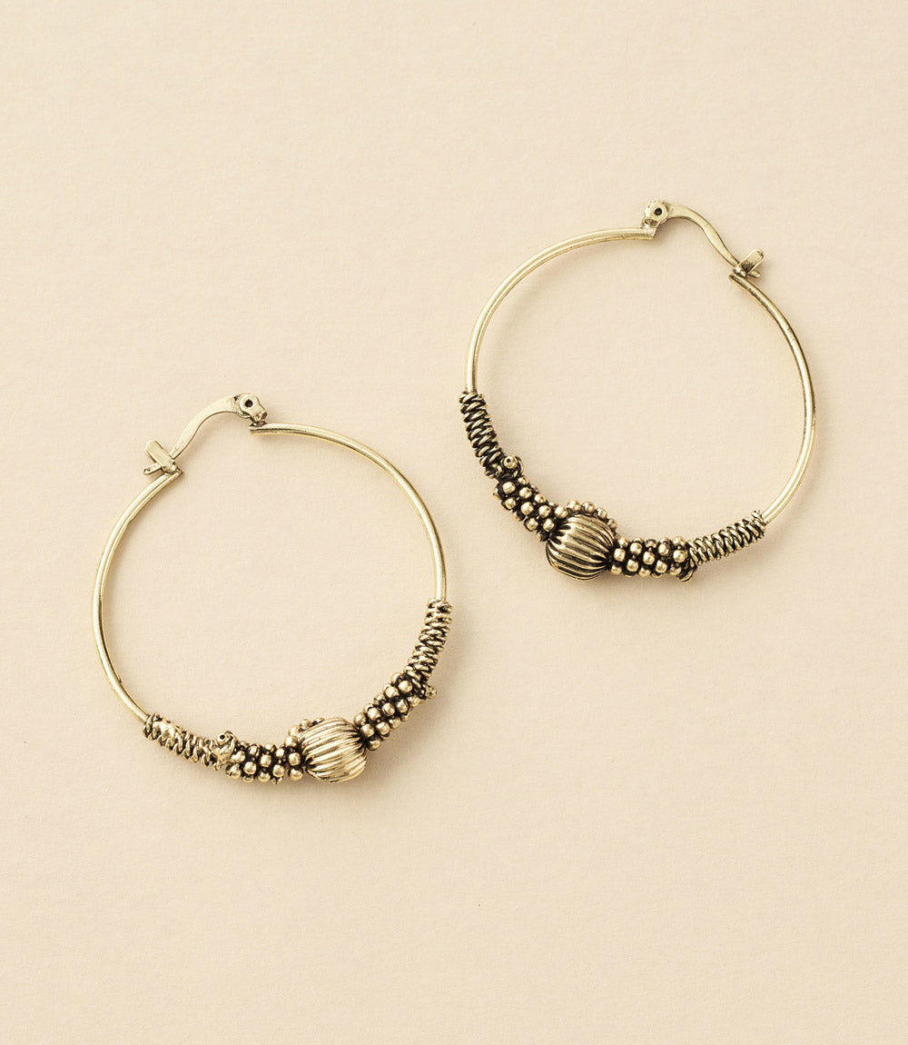 Rani Gold Hoop Earrings - Gold Tone