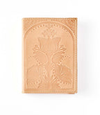 Embossed Neutral Leather Floral 5x7 Journal - Refillable Notebook