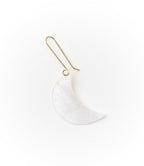Rajani Crescent Moon Drop Earrings - Mother of Pearl