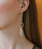 Drishti Evil Eye Dangle Drop Charm Earrings
