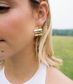 Sitara Starry Studded Round Hoop Earrings