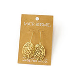 Adhya Cutout Oval Drop Hook Earrings