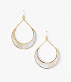 Rajani Crescent Mother of Pearl Hoop Earrings