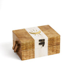 Indukala Crescent Moon Tiered Jewelry Box - Bone, Wood, Brass