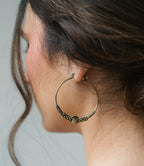 Rani Gold Hoop Earrings - Gold Tone