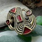 Medieval Merovingian S-Brooch - Bronze Historical Reproduction Pin Brooch La Vie Bien Medieval Merovingian S-Brooch - Bronze Historical Reproduction Pin
