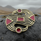 Medieval Merovingian S-Brooch - Bronze Historical Reproduction Pin Brooch La Vie Bien Medieval Merovingian S-Brooch - Bronze Historical Reproduction Pin