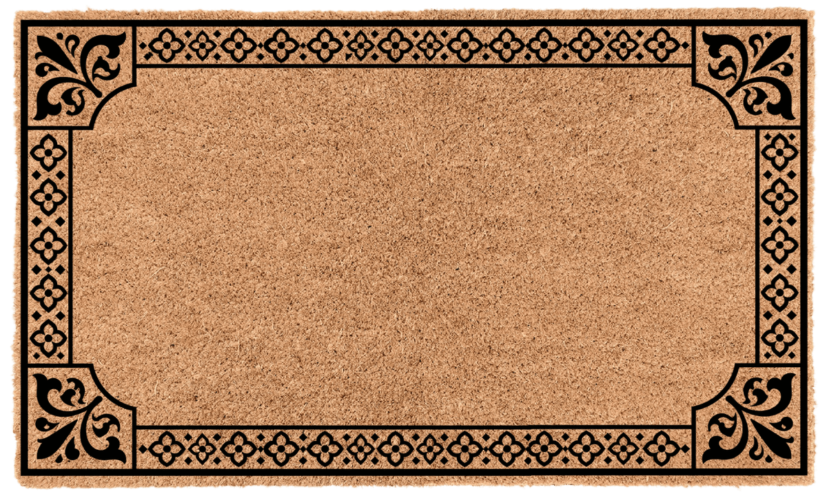 Mediterranian Border Personalized Coir Mat La Vie Bien Mediterranian Border Personalized Coir Mat