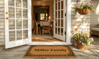 Mediterranian Border Personalized Coir Mat La Vie Bien Mediterranian Border Personalized Coir Mat