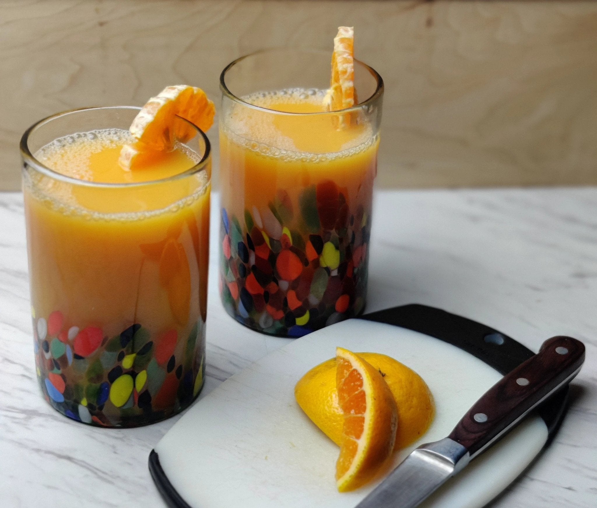 Confetti Carmen Design Drinking Glasses - Set of 6 (14 oz each) by Dos Sueños